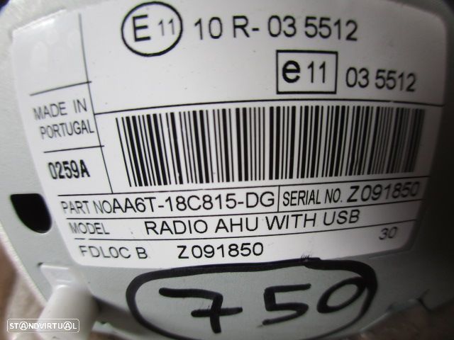 Radios AA6T18C815DG  FORD FIESTA 6 FASE 1 2012 1.4TDCI 71CV 5P BRANCO FDL0CB - 5