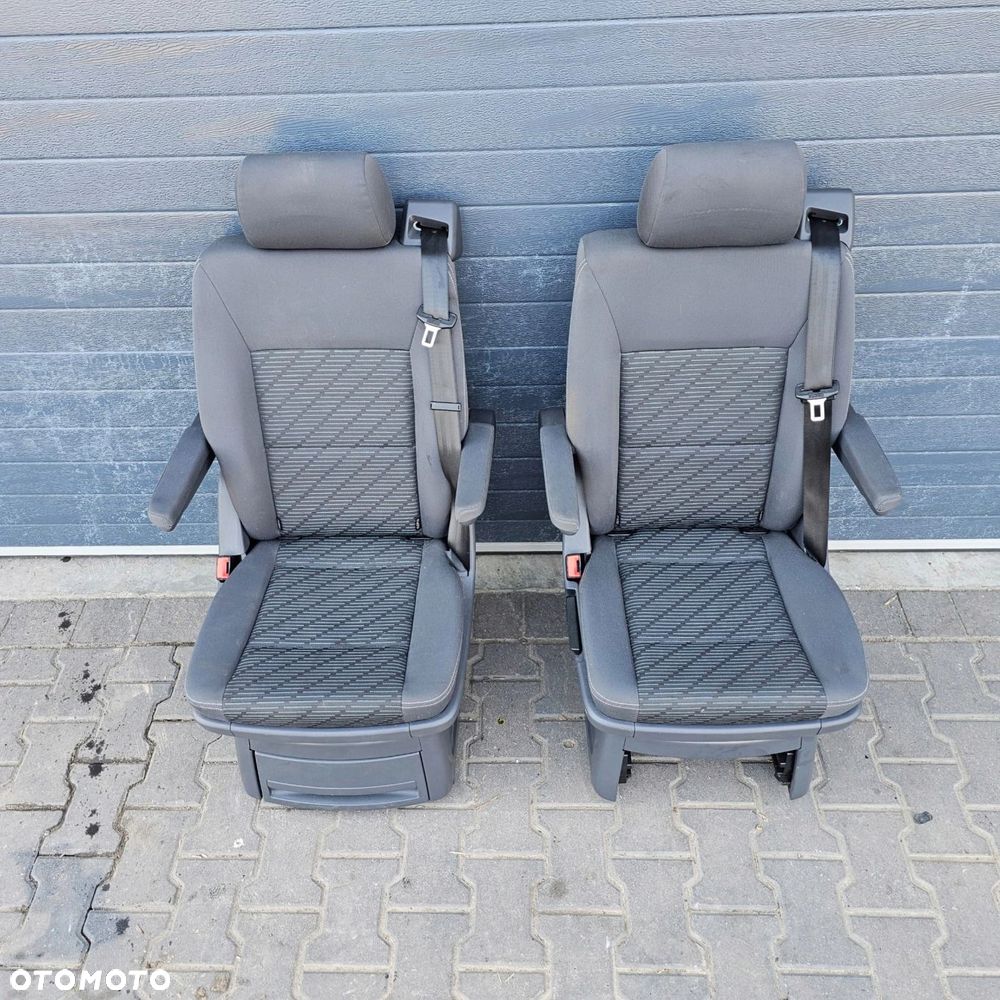 VW T5 T6 MULTIVAN fotel tył II RZĄD ANTRACYT CHEYENNE - 2