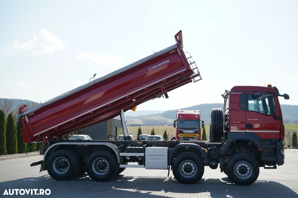 MAN TGS 41.480 / 8x8 / BASCULANĂ SPATE / MANUAL / NOU NOU / KH-KIPPER / - 6