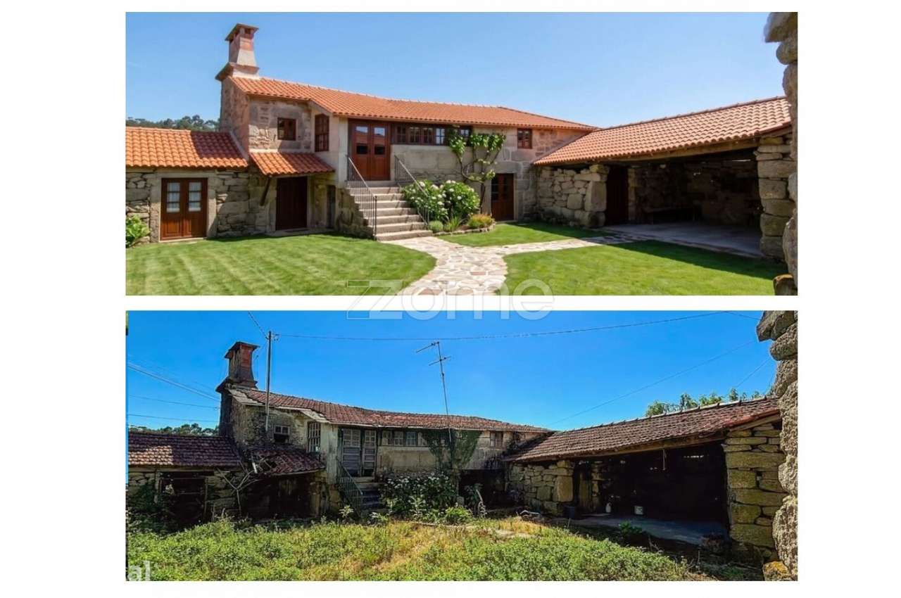 Quinta, construções em pedra, linha de água, Canelas Penafiel Porto - Grande imagem: 3/60