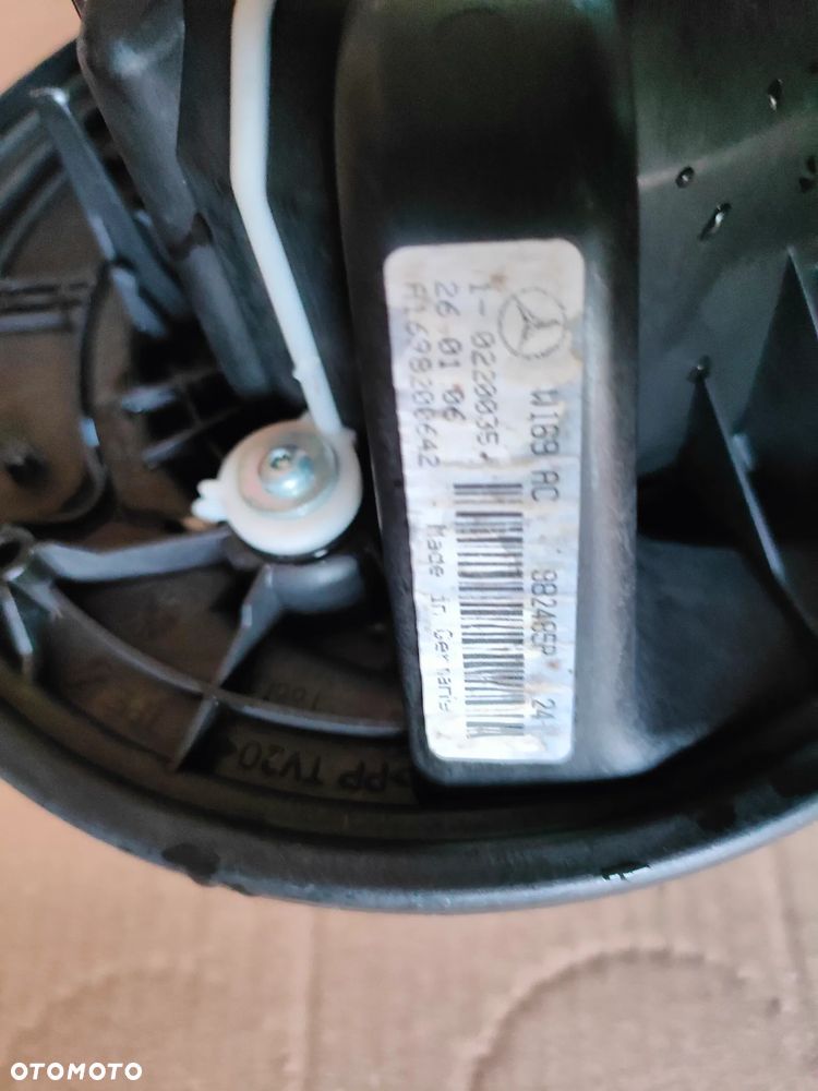 MERCEDES B-klasa W245 W169 1.5 8V Wentylator nawiewu dmuchawa a1698200642 - 4