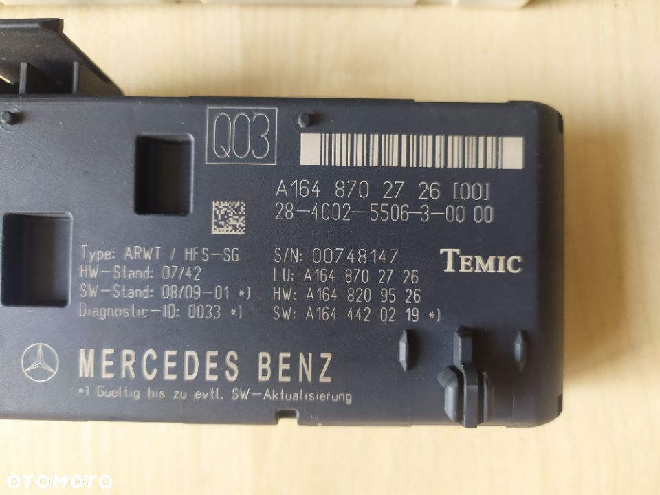 MERCEDES ml gl 164 r 251 moduł sterownik klapy - 2