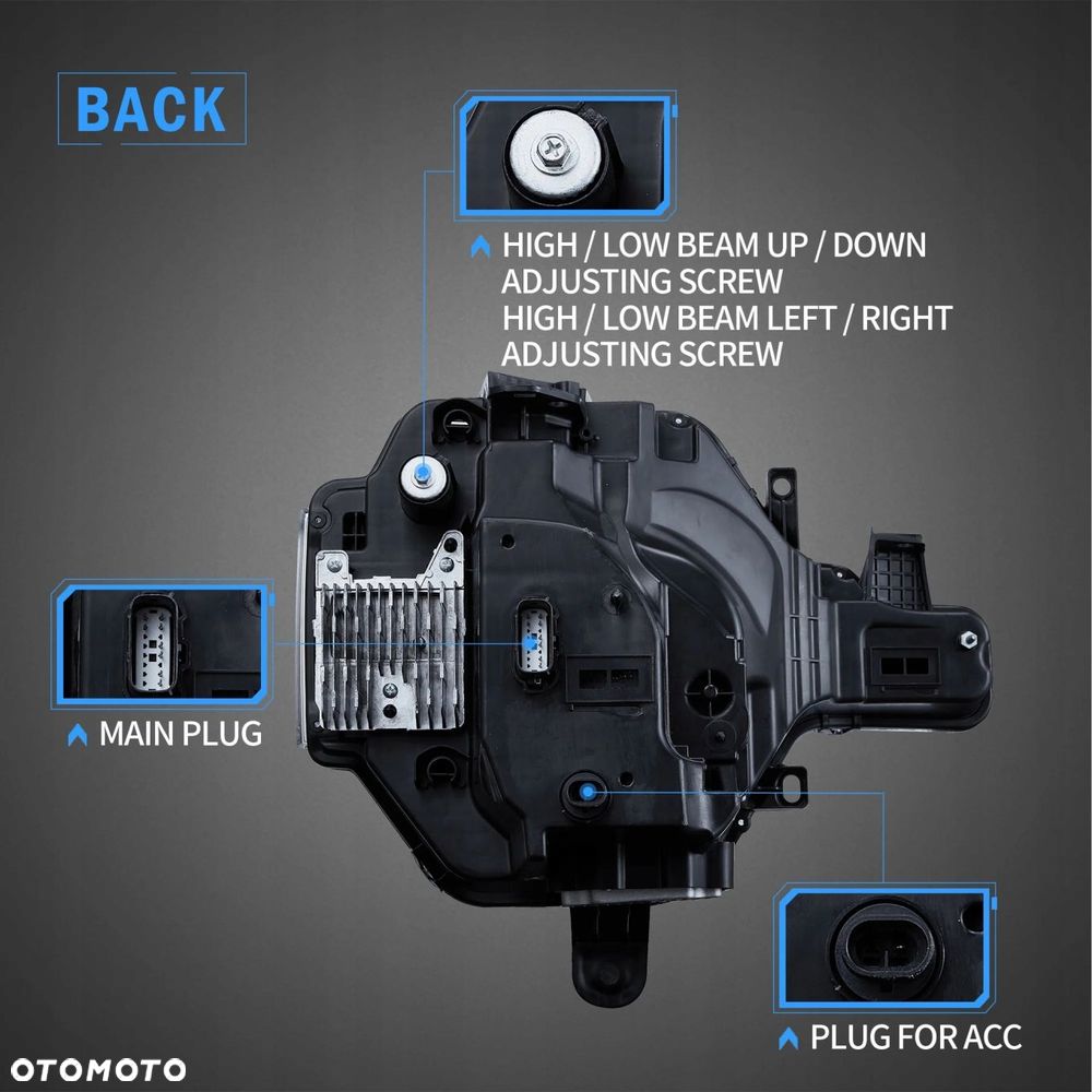 Reflektory Lampy L+R Vland LED Tuning Black Ford Bronco VI mk6 u725 - 13