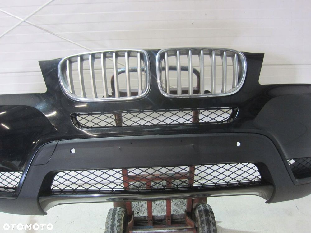 BMW X3 F25 ZDERZAK PRZEDNI PRZÓD 668 CZARNY PDC PRZED LIFT 7210451 - 2