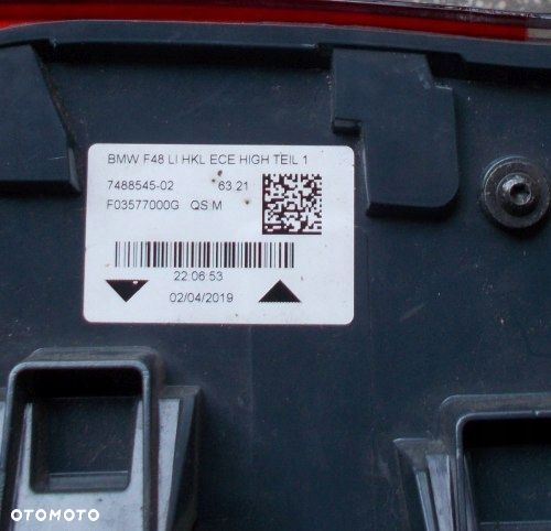 BMW X1 F48 LEWA TYLNA LAMPA LED ORYGINAŁ 7488545-02 - 5