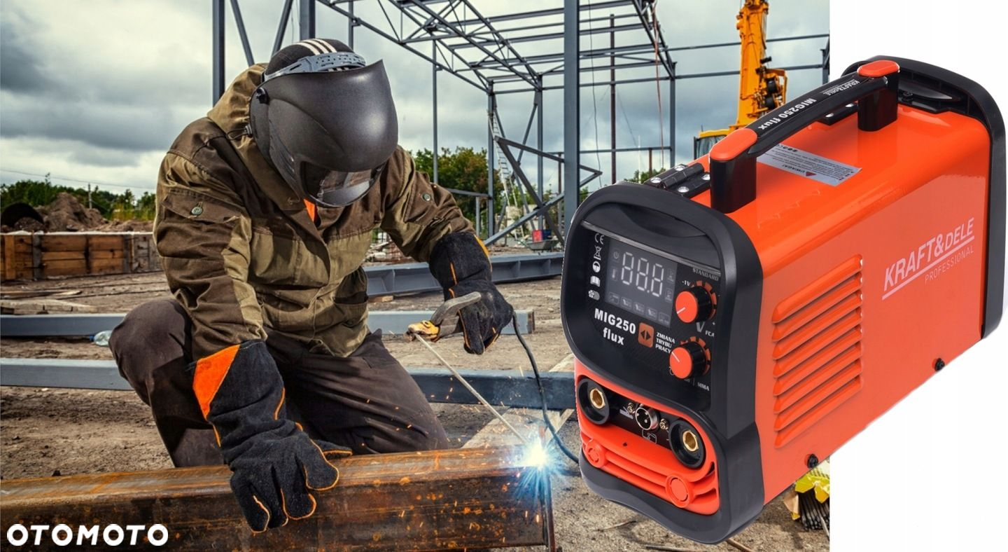 Spawarka INWERTEROWA INWERTOROWA FLUX MIG MMA LIFT TIG 250A BEZGAZOWA 4w1 - 11