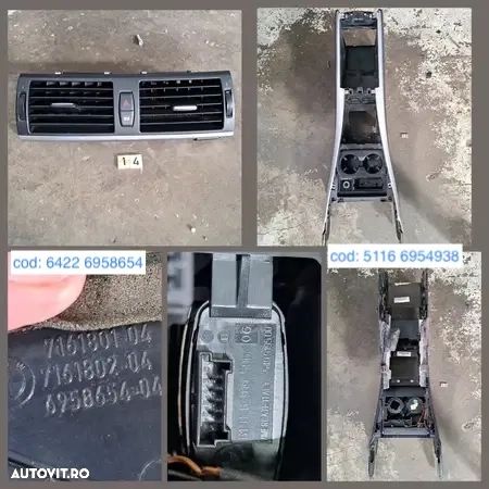 Plansa de bord bloc lumini ceasuri bord display navigatie grile ventilatie aeroterma originale BMW X5 E70 + LCI X6 E71 E72 h - 11