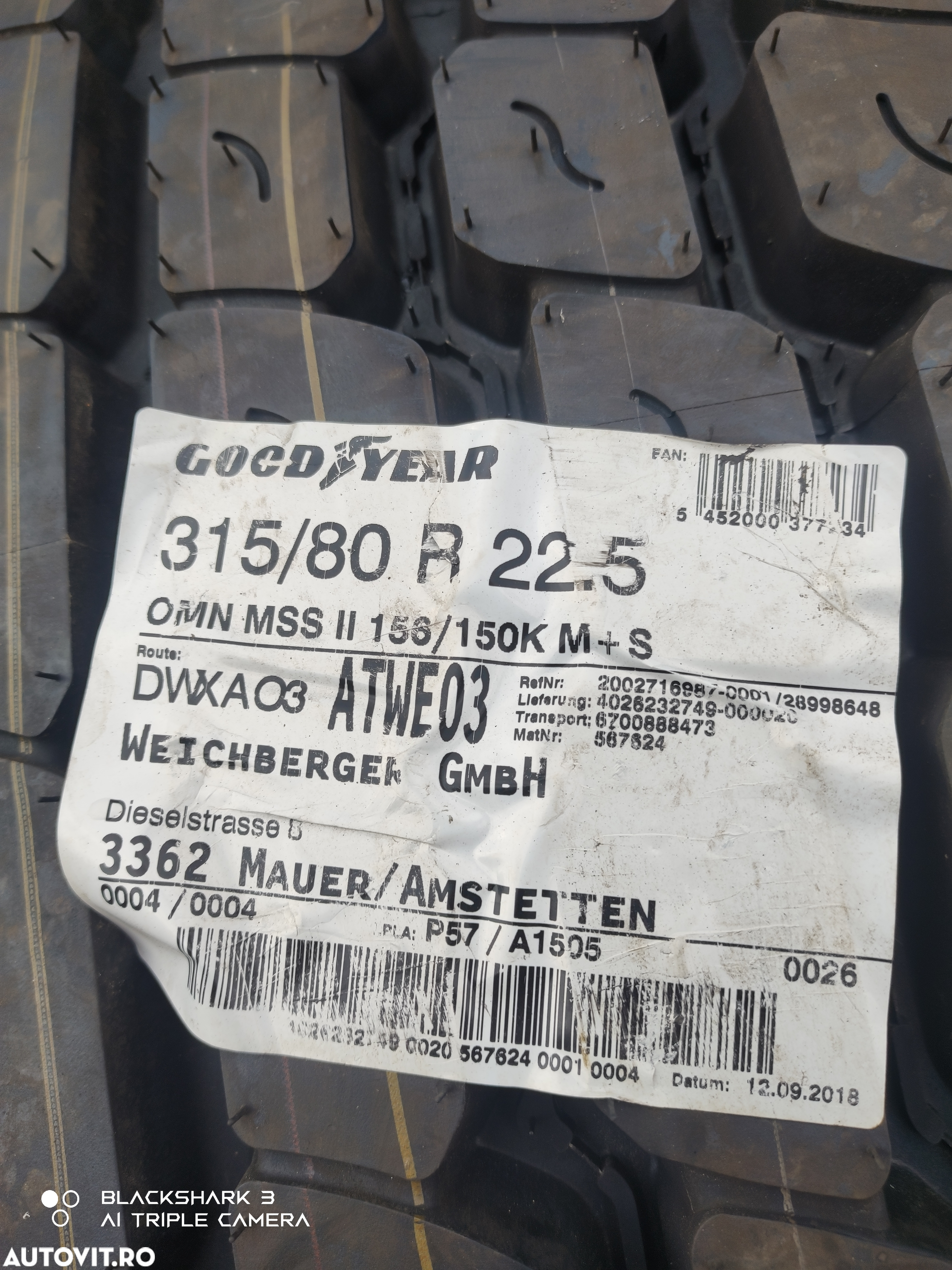 315 70 22.5 - 315 80 22.5  Michelin Bridgestone Goodyear - 10