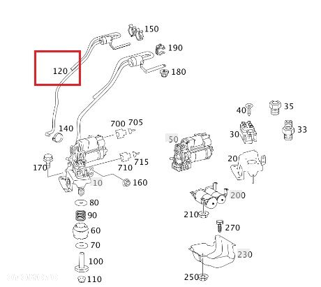 MERCEDES ML W164 Filtr kompresora zawieszenia ORYGINAL - 3