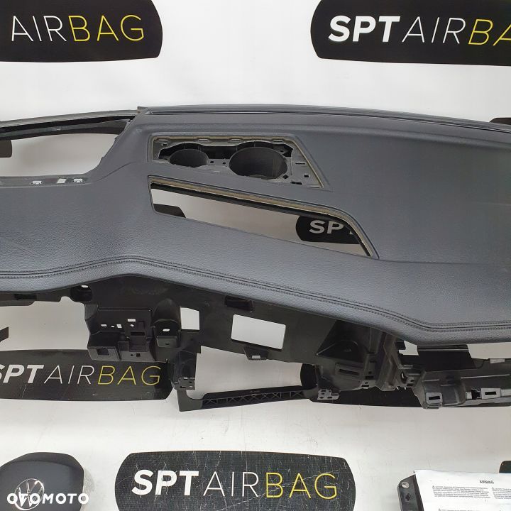 VW TOUAREG 3 LIFT DESKA ROZDZIELCZA KONSOLA KOKPIT PULPIT PODUSZKI AIRBAG AIR BAG PASY KIT SET - 3