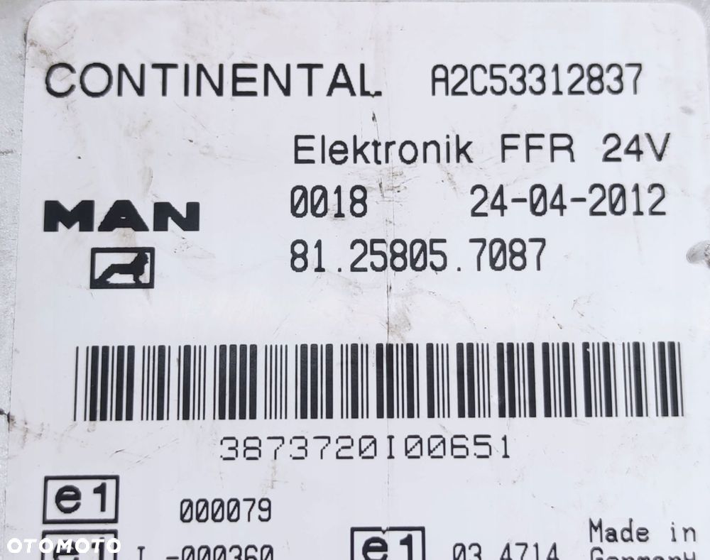 STEROWNIK FFR MAN TGX TGL TGA TGM 81258057087 - 3