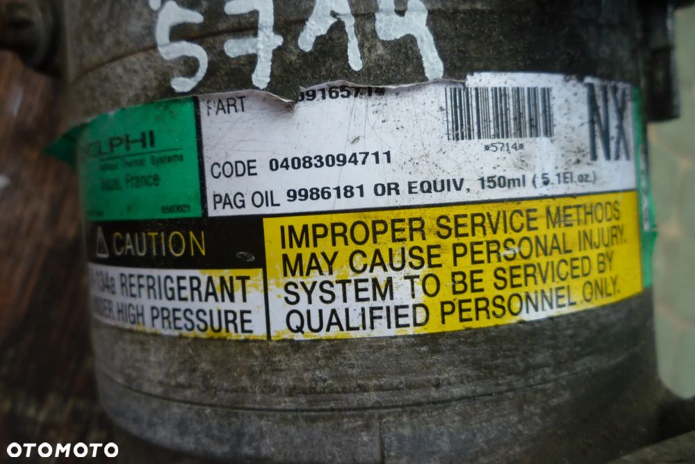 sprężarka kompresor klimatyzacji Opel Astra Zafira Vectra 04083094711 5714 - 4