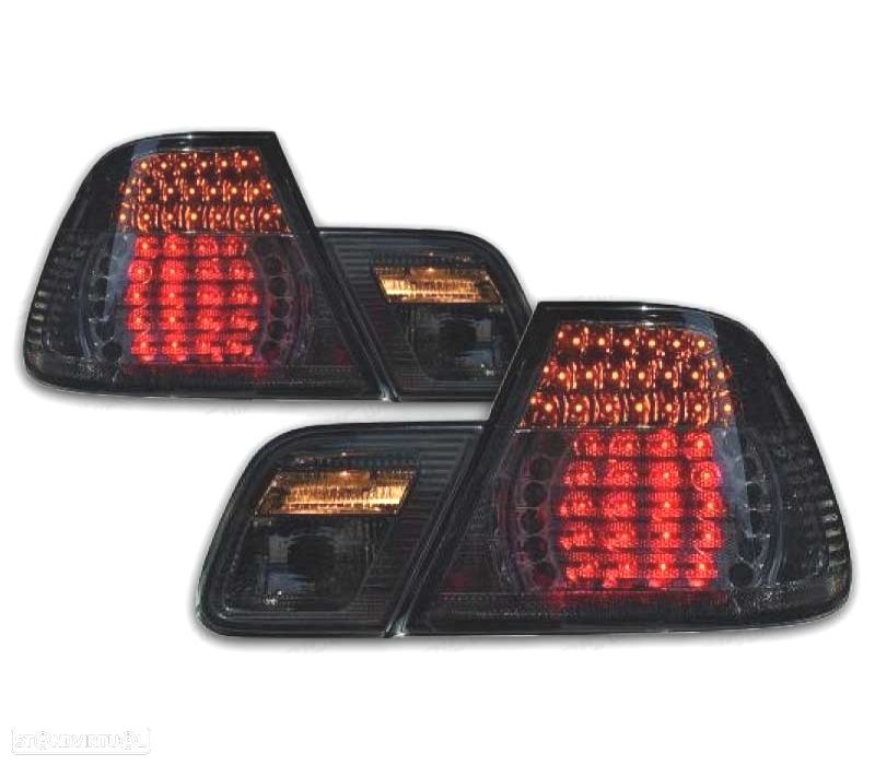FAROLINS TRASEIROS BMW E46 99-03 LED ESCURECIDOS LOOK M3 - 1
