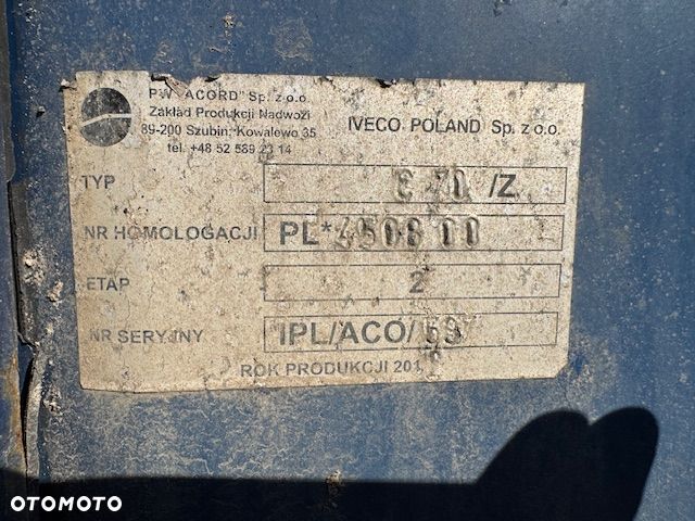 Zabudowa, skrzynia ładunkowa, firana 500/230 Iveco, Mascott 2012r. - 4