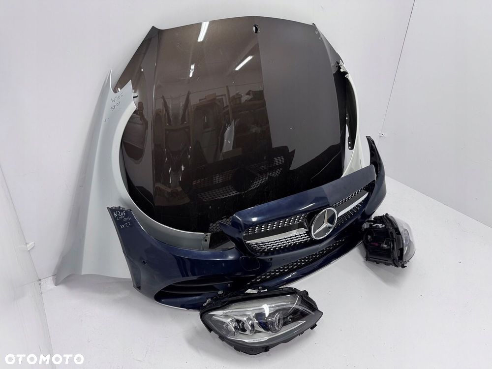 PRZÓD MERCEDES C KLASA W205 A205 LIFT AMG ZDERZAK MASKA BŁOTNIKI LAMPY - 2