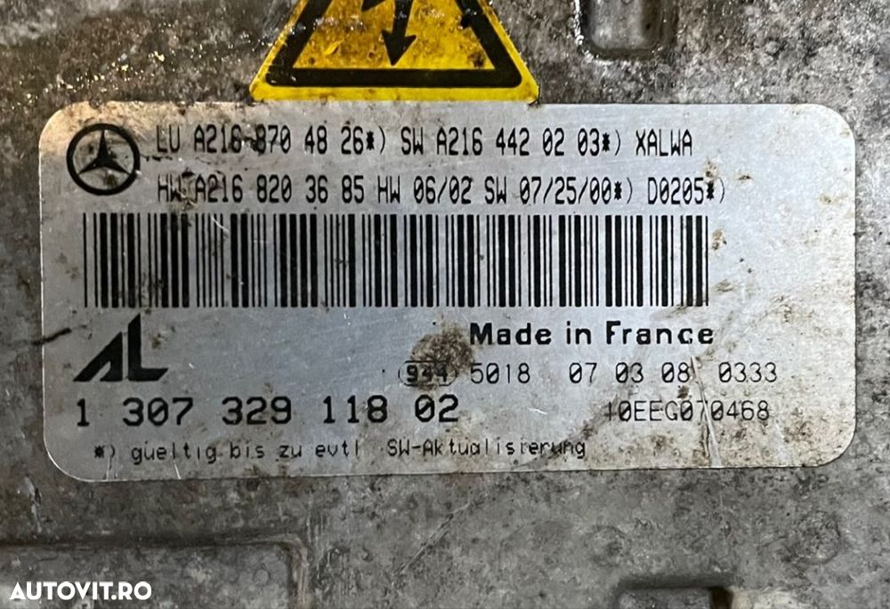 calculator droser  modul far bi-xenon mercedes w216 CL500 2008 pentru model cu Nightvision Night vision a2168704826 A2168203685 faruri module sam - 3