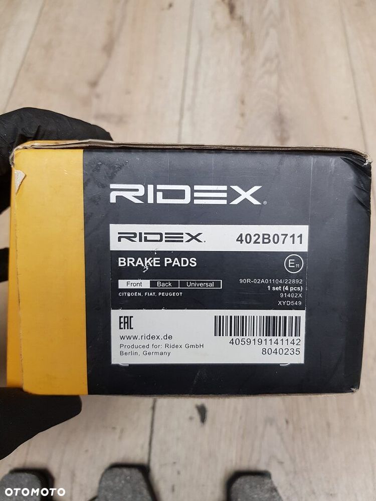 Klocki hamulcowe przód Ridex 402B0711 Fiat Ducato 250 2.3 D 150 Multijet 148 KM - 7