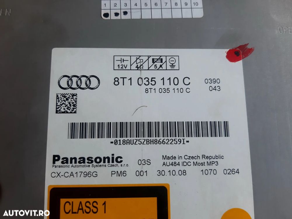 Unitate CD CHANGER  AUDI A4 B8 / A5 / Q5  cod 8T1035110C - 2