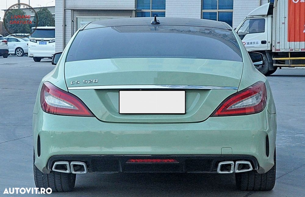 Difuzor cu Evacuare Dubla Mercedes CLS Sedan W218 (2011-2017) pentru bara AMG Spor- livrare gratuita - 3