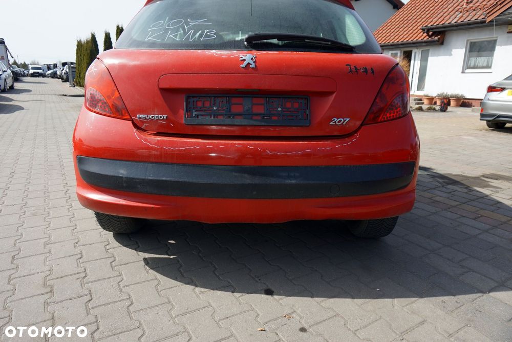 ZDERZAK TYLNY 207  3D HB KKNB  CZERWONY PEUGEOT 2006-2009 - 1