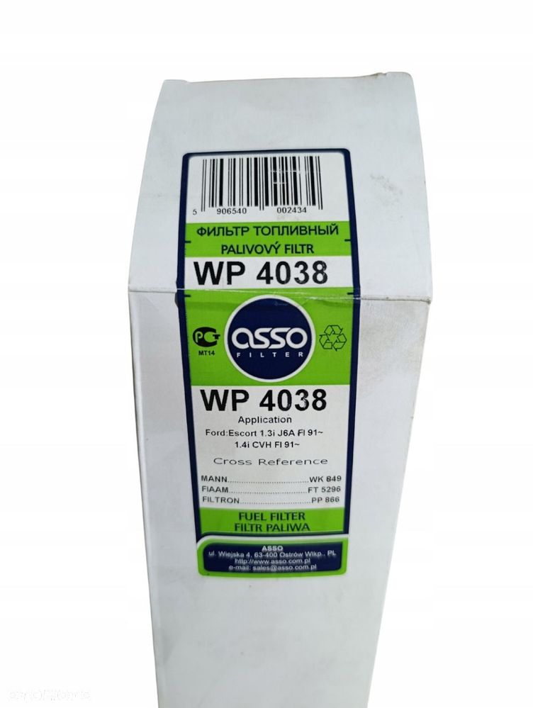 ASSO WP4038 FILTR PALIWA FORD VOLVO WK849 FT5296 PP866 - 4