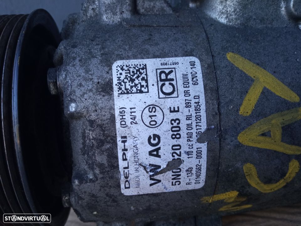 Compressor de Ar Condicionado Volkswagen /Seat/ Skoda 1.6 Tdi REF: 5N0320803E - 6
