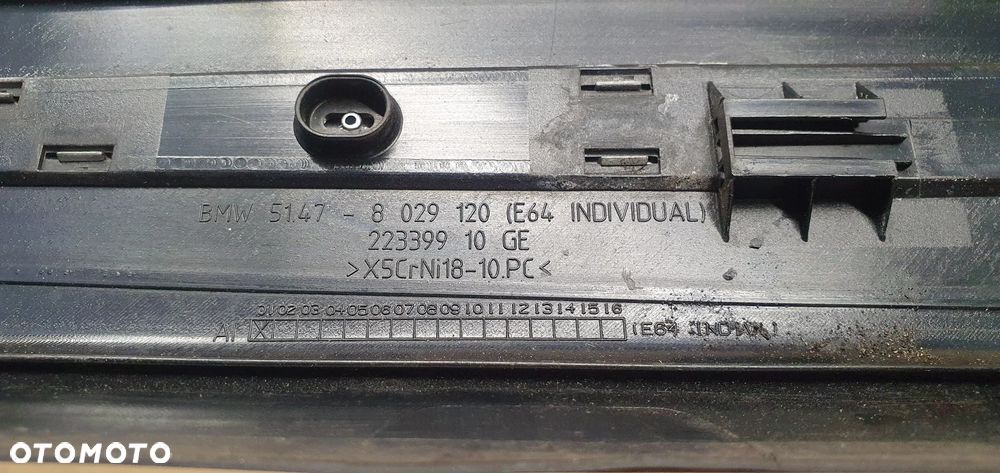 Nakładka listwa progu prawy przód BMW 6 E63 7896636 - 7