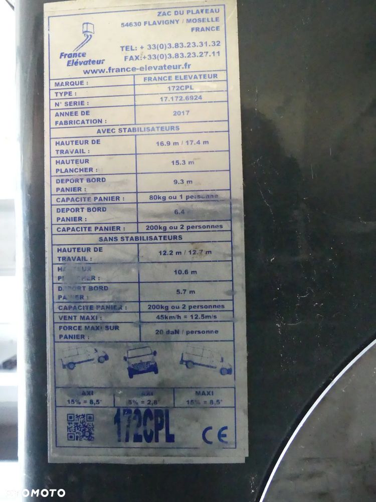 Iveco DAILY 72-180 / ZWYŻKA 17.4m / PODNOŚNIK KOSZOWY / - 25