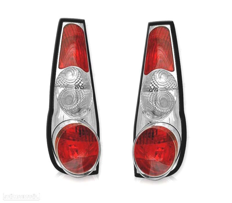 FAROLINS TRASEIROS FIAT PUNTO 93-99 CROMADO LOOK LEXUS - 1
