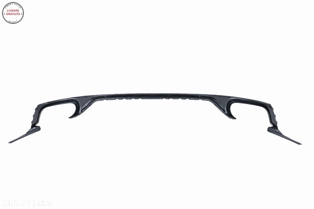 Difuzor Bara Spate Evacuare Dubla Audi Q8 S-Line (2018-2023) Evacuari Negre- livrare gratuita - 5