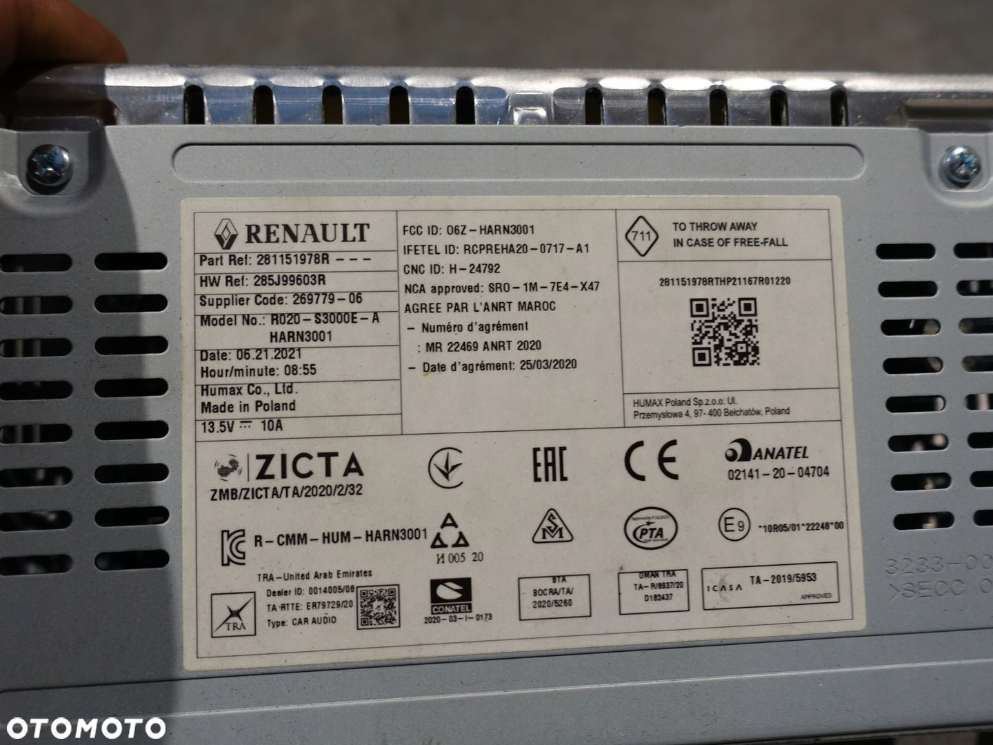 DACIA SANDERO III LOGAN 3 RADIO 281151978R - 3