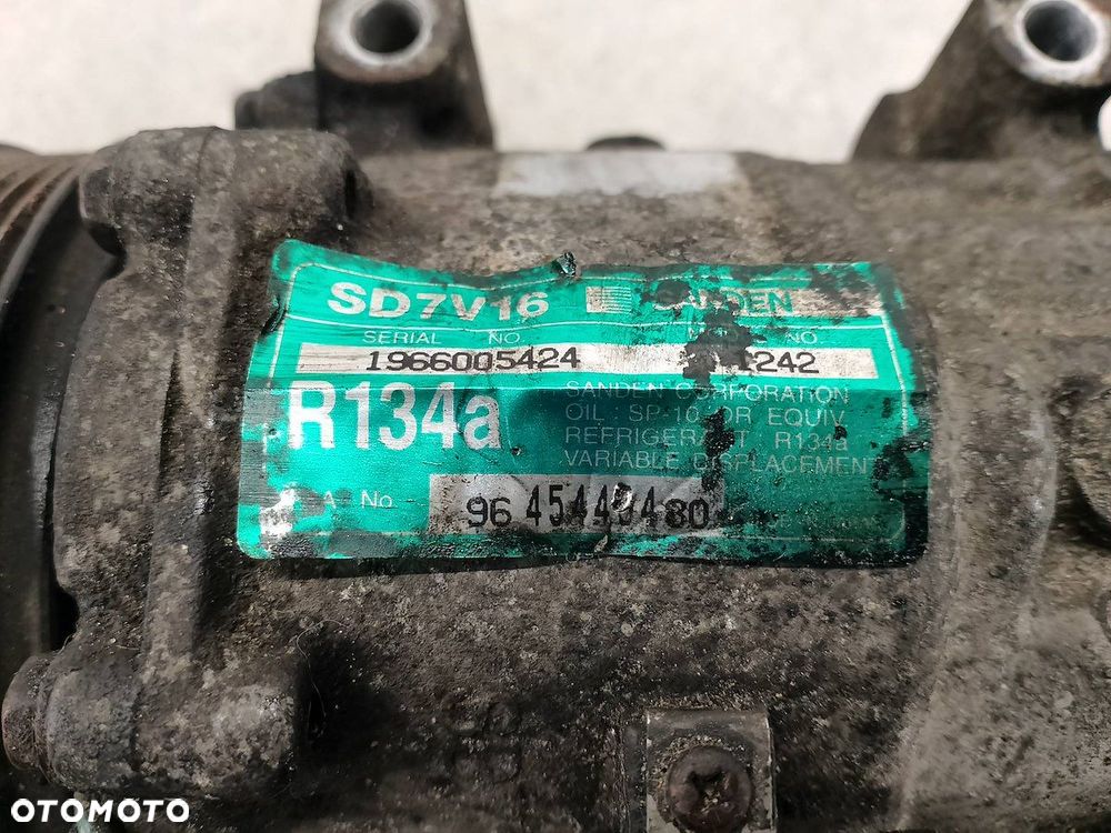 POMPA, SPRĘŻARKA KLIMATYZACJI PEUGEOT 807 9645440480 SD7V16  SANDEN 2.0 16V - 4