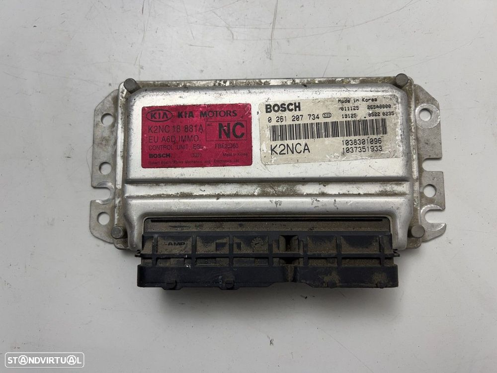 Centralina do motor ECU  Usado KIA SHUMA (FB) 0261207734 BOSCH 0 261 207 734 K2N... - 1