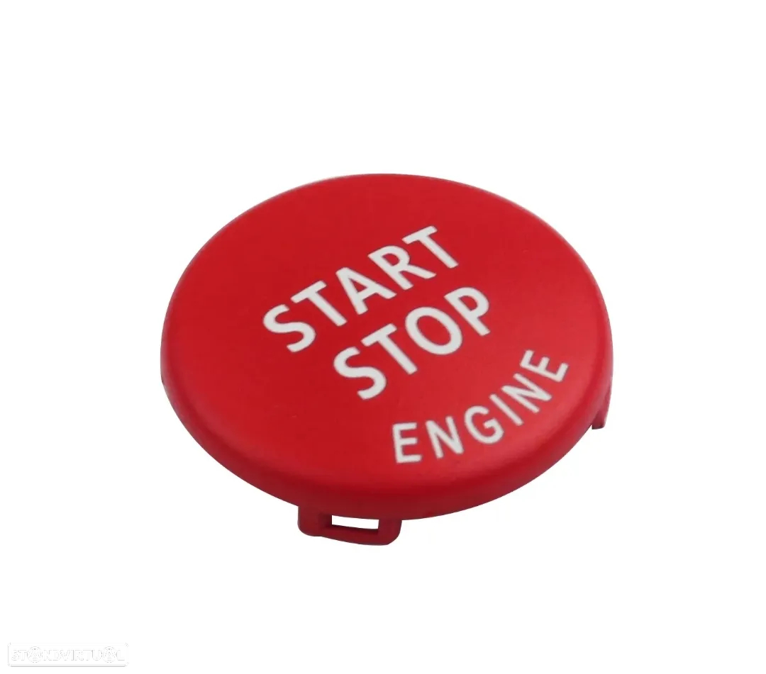 Capa Botão Start Stop Ignição BMW Series 1 3 5 6 7 X5 X6 Z4 - Vermelho - 2