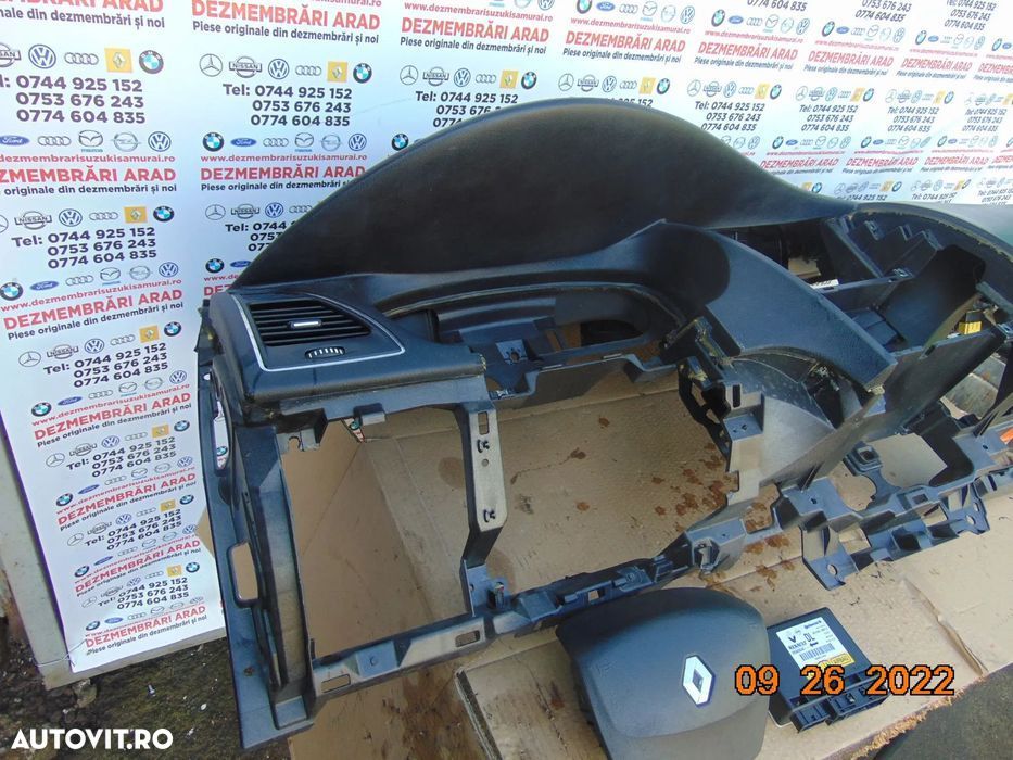 Plansa Bord renault Latitude airbag sofer pasager modul airbag-uri dez - 4