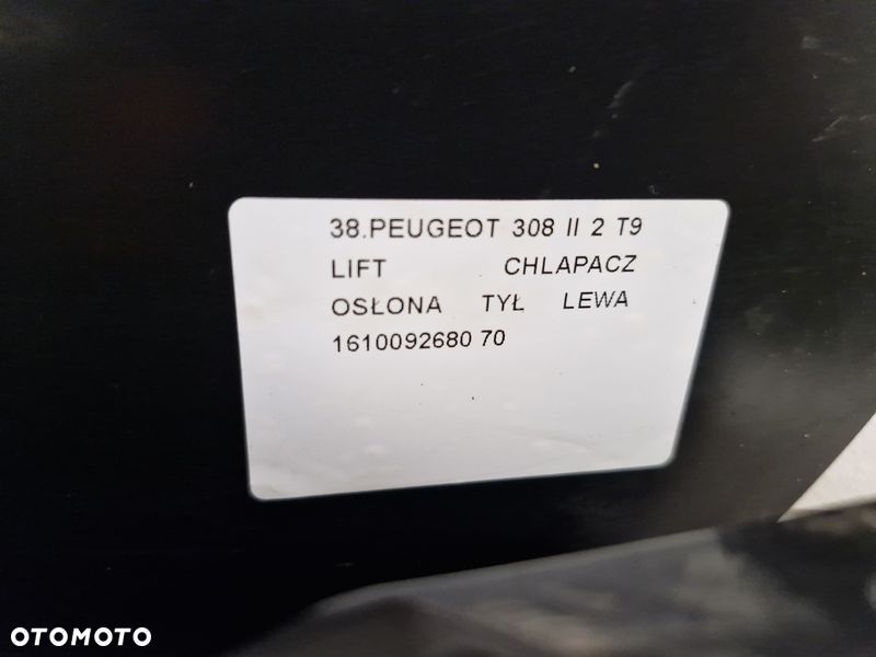 peugeot 308 ii 2 t9 lift chlapacz osłona tył lewa 1610092680 - 5