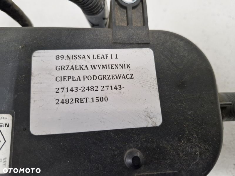 NISSAN LEAF I 1 GRZAŁKA WYMIENNIK CIEPŁA PODGRZEWACZ 27143-2482 27143-2482RET - 3