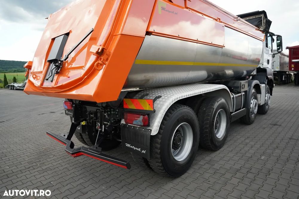 MAN TGS 35.500 / 8x4 / BASCULĂ SPATE MEILLER / IZOLATĂ / PENTRU ASFALT / HYDROCLASP / NAVI / 2021 - 19
