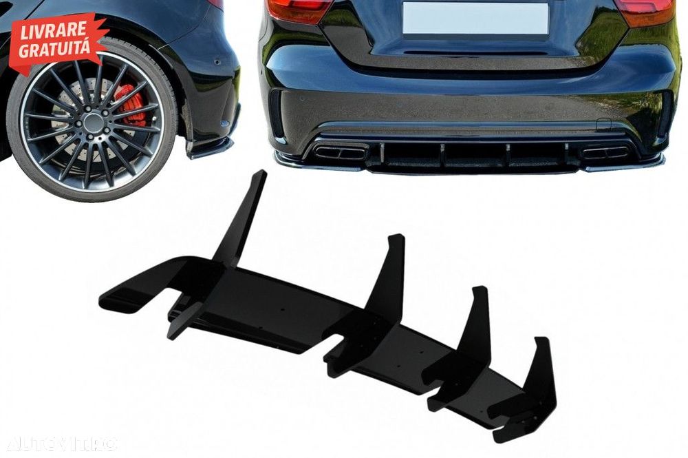 Prelungire Extensie Difuzor Bara Spate Mercedes A-Class W17 A45 Hatchb - 1
