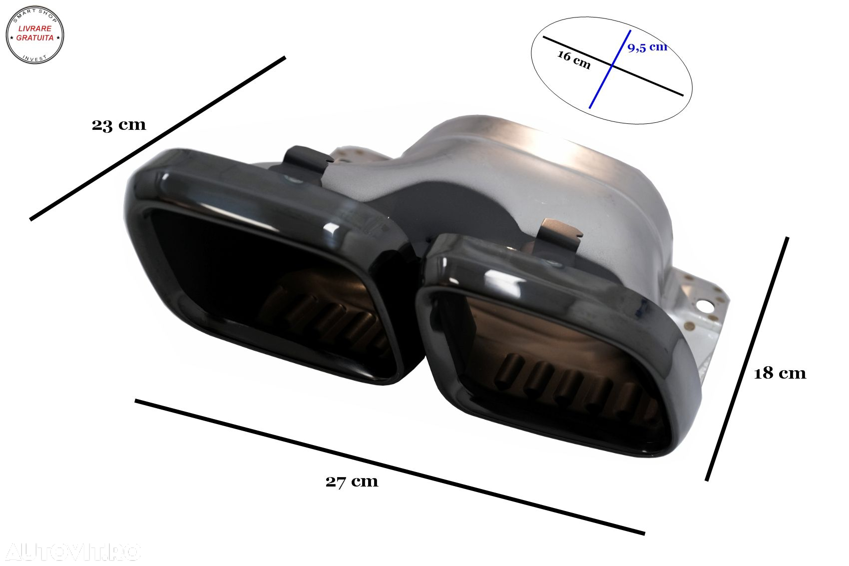 Ornamente tobe pentru sistemul de evacuare Mercedes C-Class W205 S205 C205 A205 C6- livrare gratuita - 8