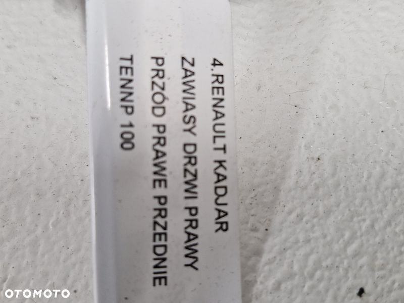 RENAULT KADJAR ZAWIASY DRZWI PRAWY PRZÓD PRAWE PRZEDNIE TENNP - 5