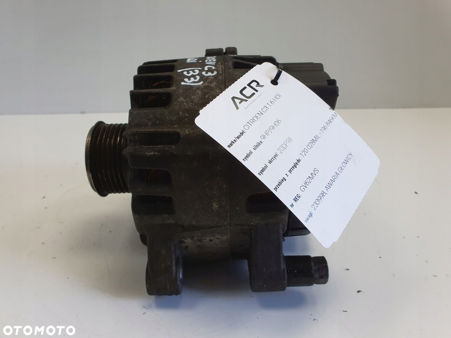 Citroen C3 II 1.6 HDi ALTERNATOR Valeo 9678048880 CL15 - 4