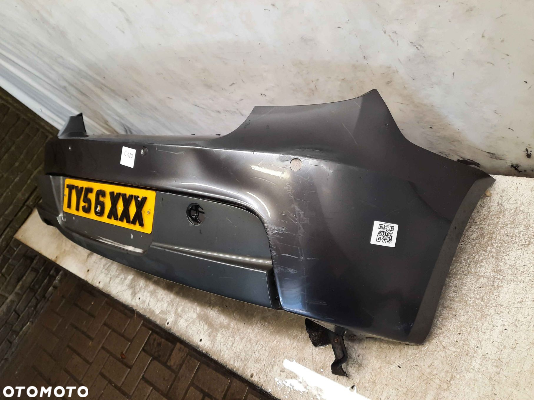 ^ ZDERZAK TYŁ TYLNY BMW E87 SERIA 1 I M PAKIET SPARKLING GRAPHITE METALLIC SZARY PDC CZUJNIKI - 3