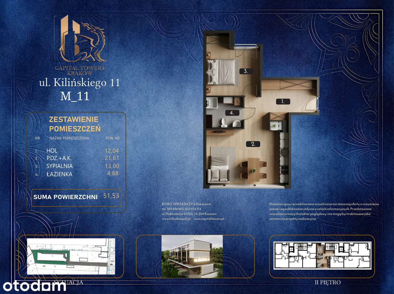 Przestronne 51 m2 w centrum - 250m do Wisły