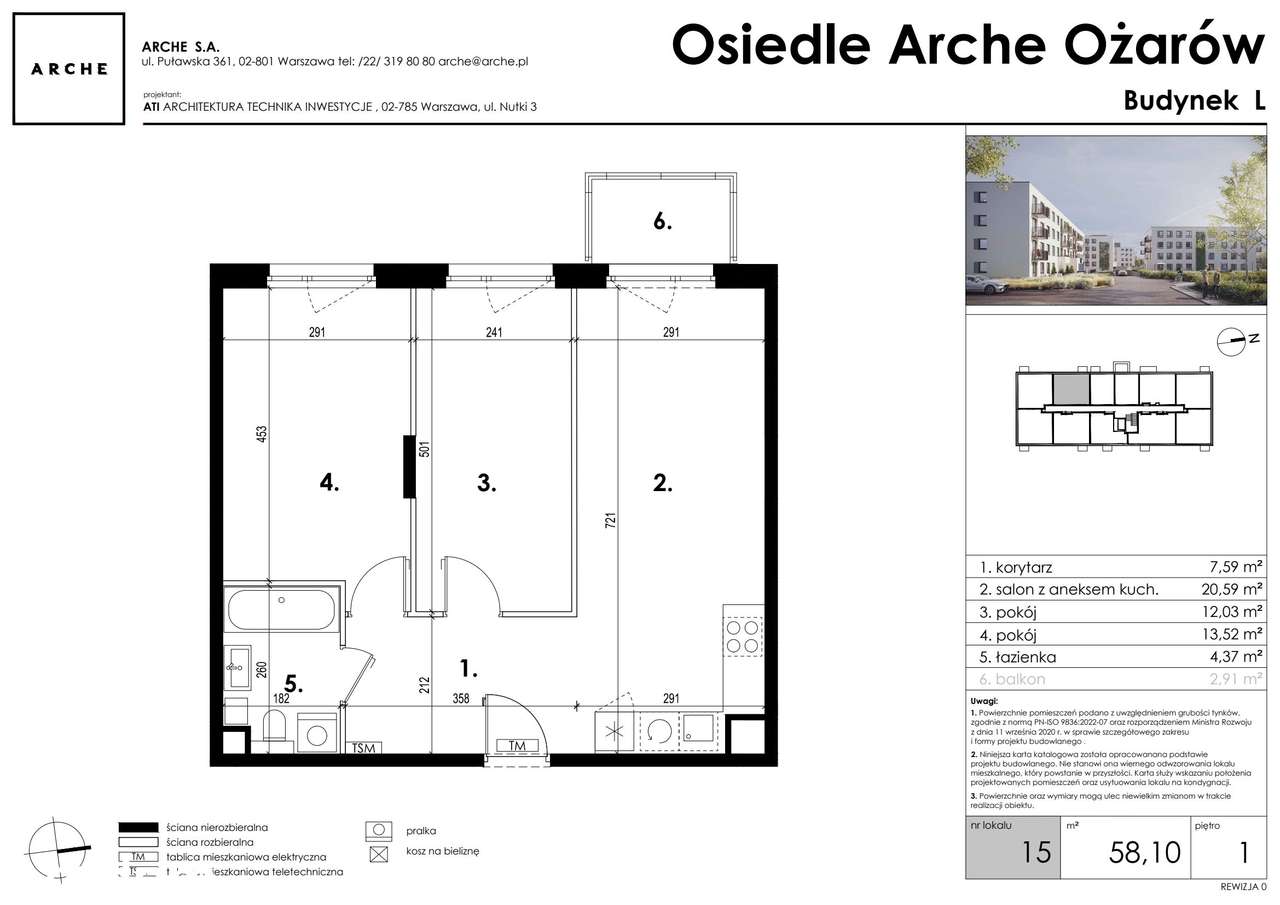 3-pokojowe mieszkanie 58m2 + balkon Bez Prowizji - Pełny obrazek: 2/17