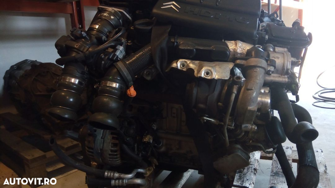 Motor 1.6 hdi 90cp 9HX turbina injectoare cutie viteze pompa inalte EGR alternator - 8