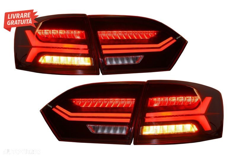 Stopuri LED VW Jetta Mk6 VI 6 (2012-2014) Semnal Secvential Dinamic- livrare gratuita - 4