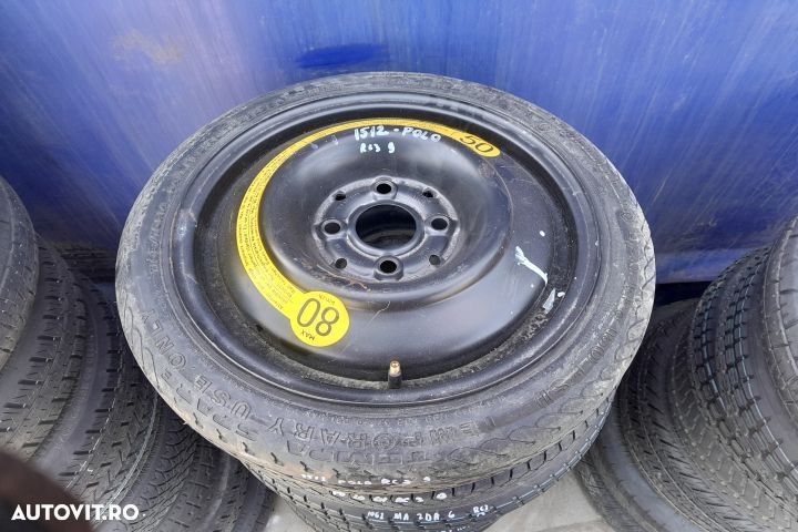 Roata de rezerva slim R14 T105 / 70 R14 / 1L0601025D / 31/2J14H2 ET 3 - 1