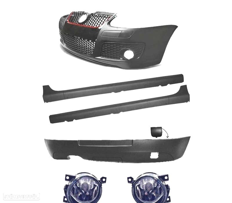 KIT CARROÇARIA VOLKSWAGEN VW GOLF V 5 LOOK GTI + FARÓIS DE NEVOEIRO - 2
