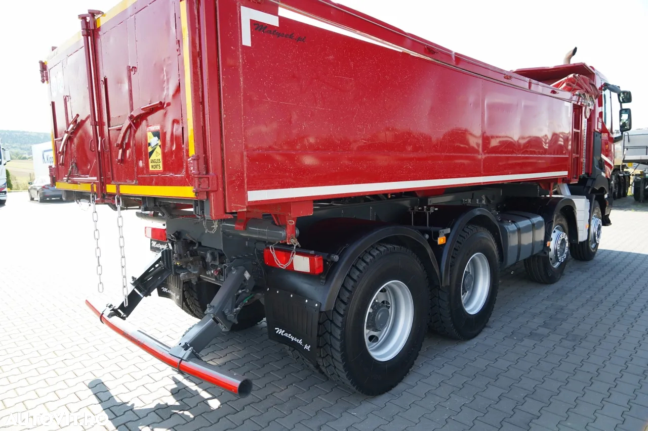 Renault C 430 / 8x4 / BASCULATOR DUBLU - 6M / HAYON HIDRODOXY / TRAPĂ / ANVELOPE 100% / IMPORTAT - 15